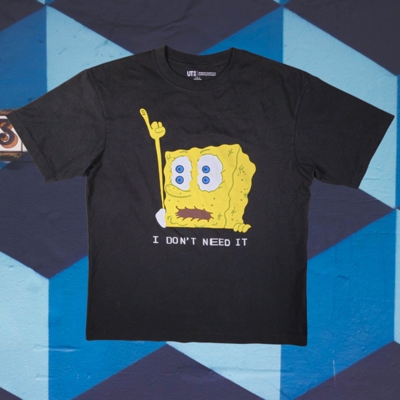 SpongeBob Squarepants CPFM x Uniqlo (iDont Need It) shirt - Picture 1 of 7